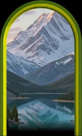 A dream destination framed by an arch